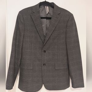 Ben Sherman Charcoal Checkered Suit
